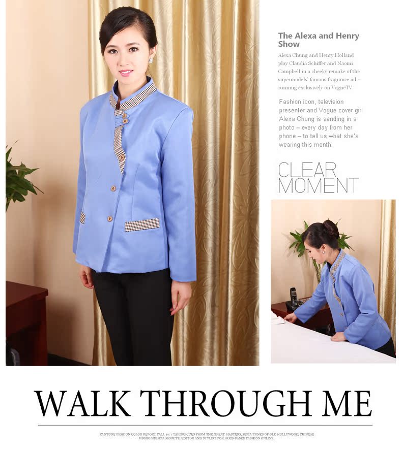 【工厂批发 酒店工作服宾馆保洁服客房员工工