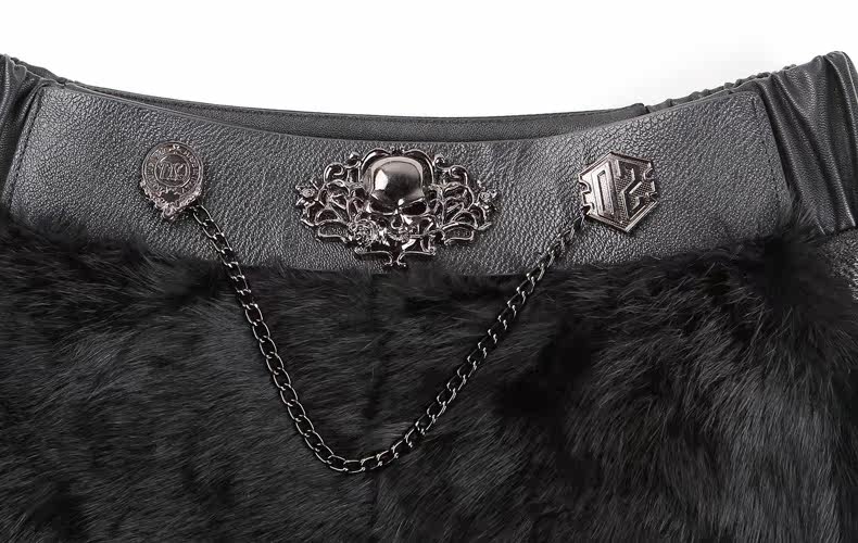 登圣2013冬宽松休闲大码真<em>兔毛皮草短裤</em>加<em>棉</em>