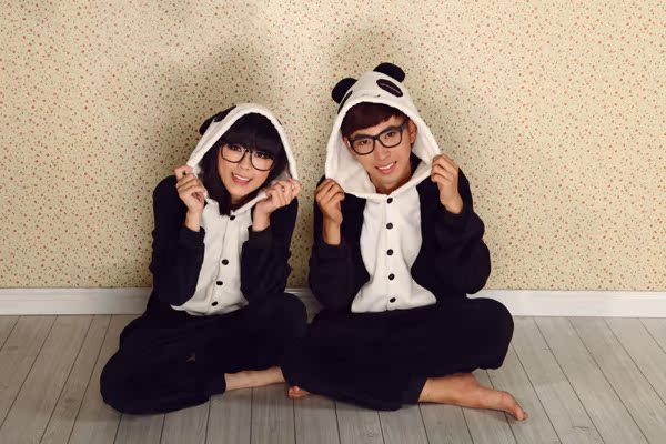 【动物连体熊猫睡衣套装情侣款男女可爱动物睡衣家居服加肥加大】价格,厂家,图片,家居服、睡衣、浴袍,诚诺制衣厂-马可波罗网
