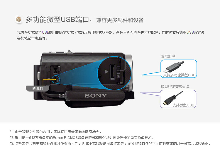 索尼hdr-cx510e数码摄像机行货 4508元