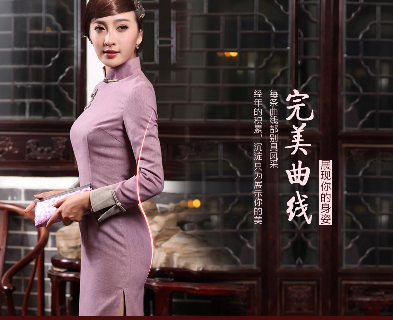 Butterfly Lovers 2015 spring new retro long cheongsam stylish improved cultivation style cheongsam dress everyday cotton the cheongsam dress 47,015 elegant purple XL pictures, price, brand platters! Elections are good character, the national distribution, so why buy now enjoy more preferential! Health