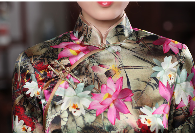 Butterfly Lovers spring 2015 the new, improved fashion cheongsam dress retro 7 cuff silk Chinese qipao figure XXL pictures, price, brand platters! Elections are good character, the national distribution, so why buy now enjoy more preferential! Health