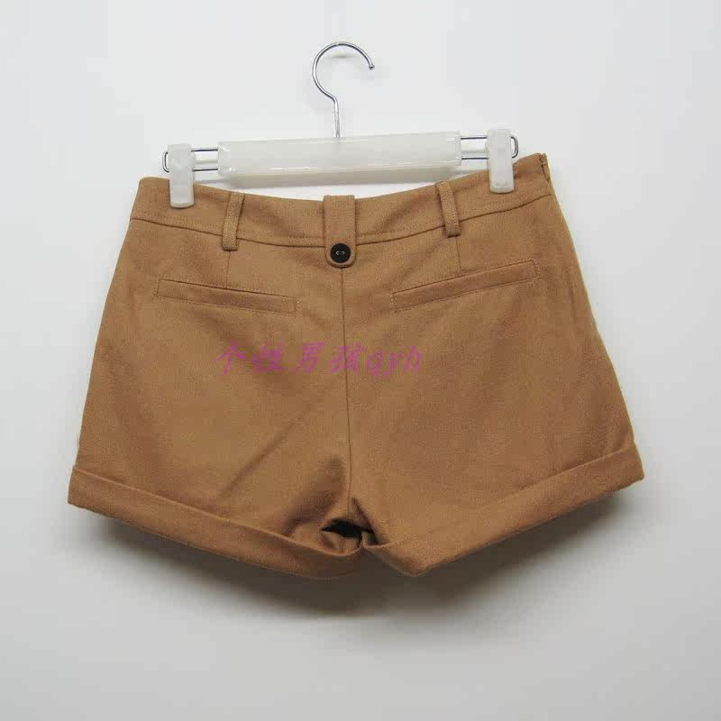 【阿依莲2013冬装专柜<em>正品</em>女 <em>呢料短裤</em>休闲裤