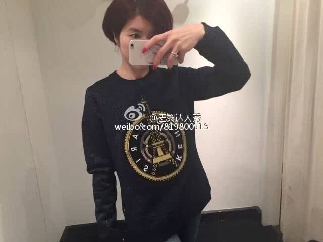 Paris special counter Purchasing agent   KENZO   christmas Limited Edition   Statue of Liberty   iron tower Flash gold   Tiger head Sweater