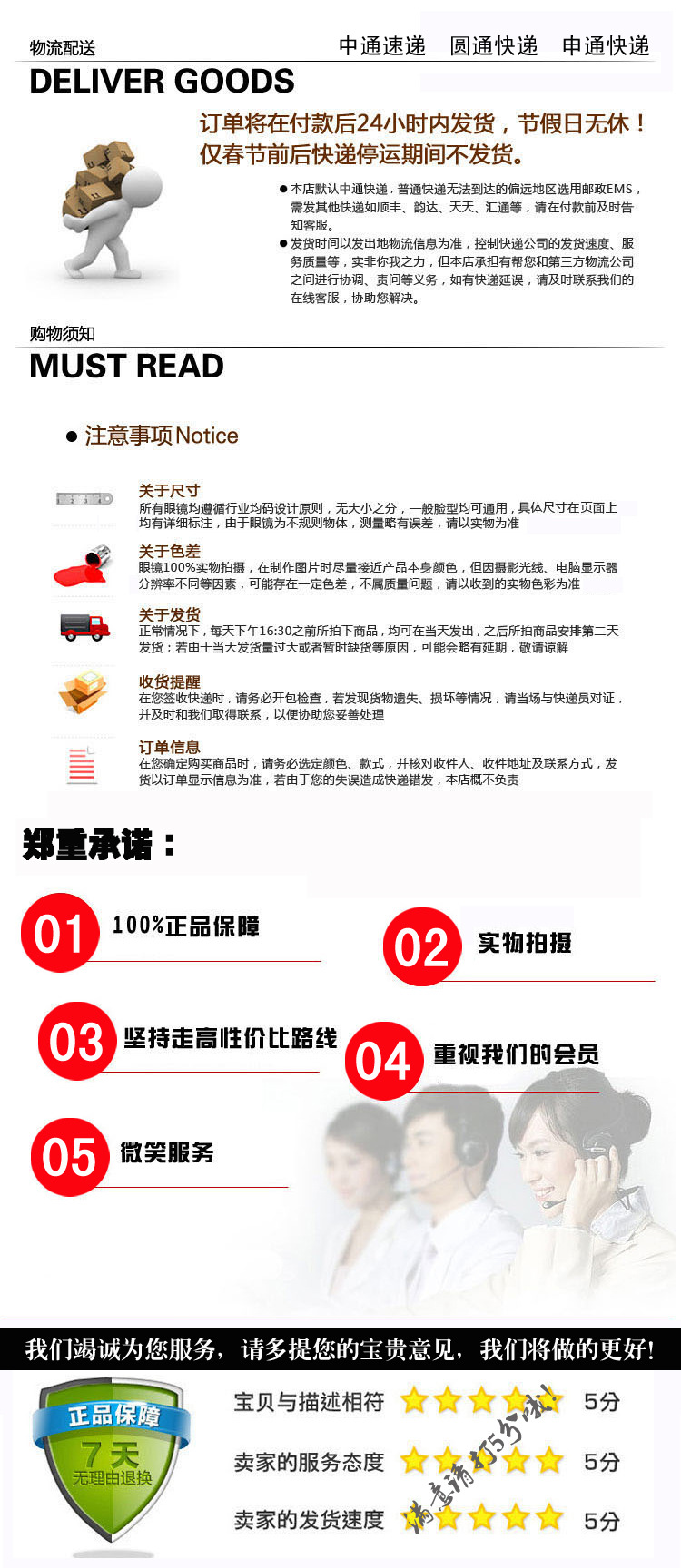 物流须知打分