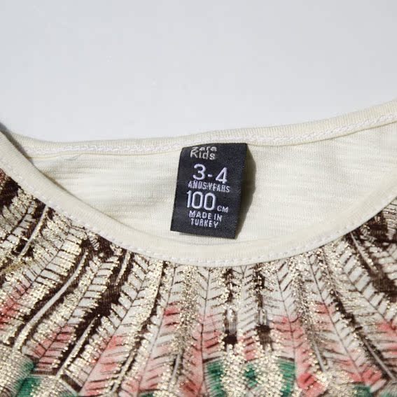 Футболка детская Other American and European brands s0029 Zara Other American and European brands Этническая Рисунок в цветочек Футболка детская Other American and European brands s0029 Zara Other American and European brands Этническая Рисунок в цветочек