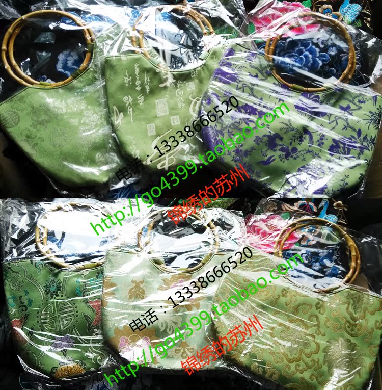 古馳短皮衣搭配 新款中國民族風禮品中式復古女包包搭配旗袍竹柄精品絲綢復古手提 古馳短t