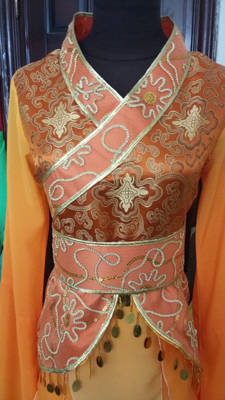 惊鸿舞服装 古装水袖服装 踏歌服装 舞蹈水袖服