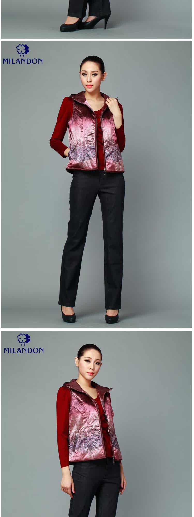 <em>米兰登</em>中年棉<em>马甲</em>女款秋冬时尚背心<em>中老年</em>大码