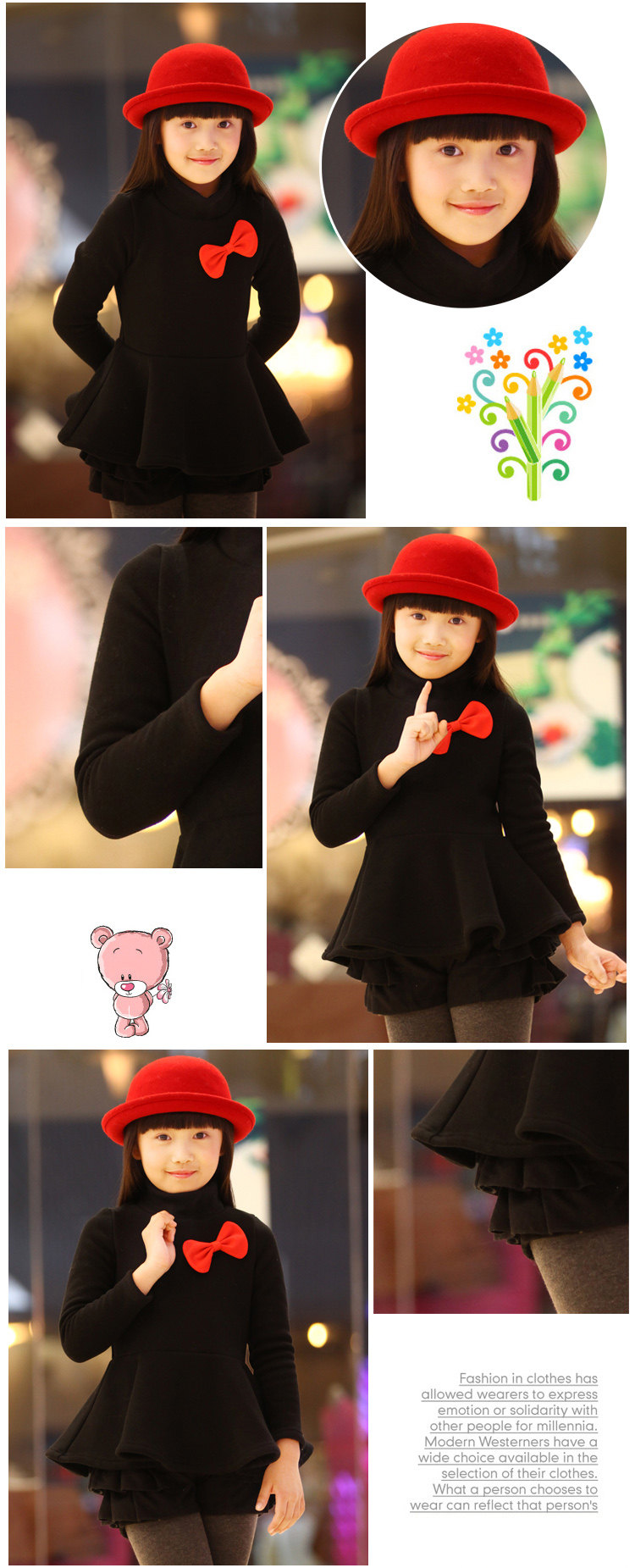 Flute Shakespeare 2013 new style women kids children's thick cashmere sweater at the end of wild sweater