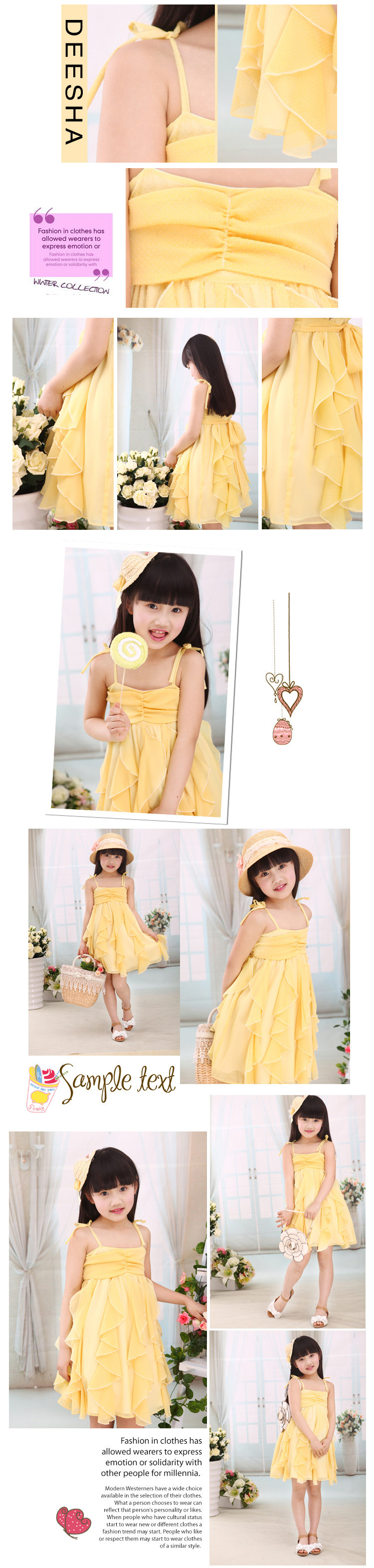 daughter flute Shakespeare kids spring/summer 2013 new Korean strap dress children dresses