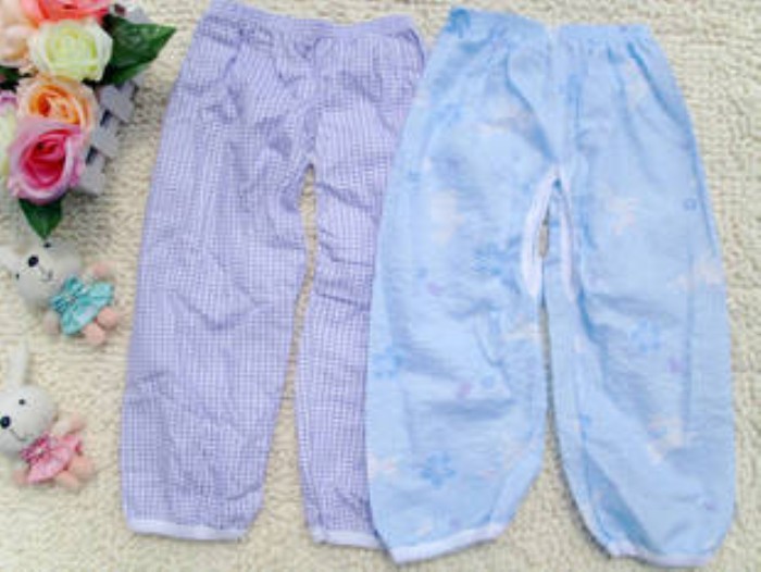 清仓夏季开裆裤泡泡纱长裤男女宝宝开档裤可爱多花色开裆裤 夏季图片