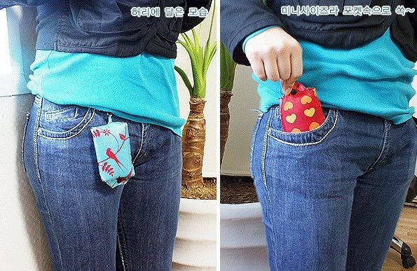 Portable and Fashionable Hook-On Environmental Reusable Bag Portable and Fashionable Hook-On Environmental Reusable Bag