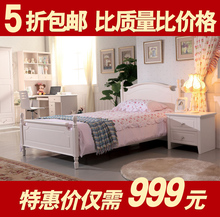 韩式田园床 白色床 公主床 实木双人床 欧式家具6B11 天猫新风尚