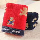 J10179 特价 孚日洁玉 正品 纯棉加厚咪咪熊毛巾/小毛巾 情侣款