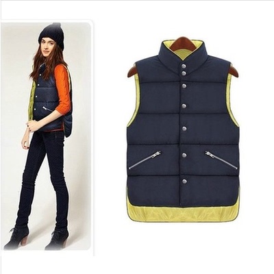 2014秋冬新款韩版大码<em>马夹棉马甲女款休闲</em>短