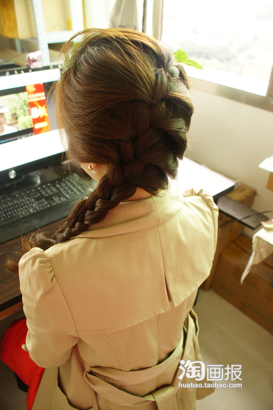 韩式侧边三股辫编发发型图解步骤图片 | 秀生活