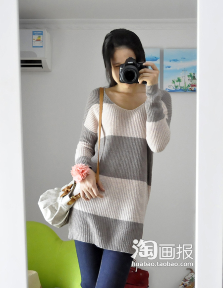 20款淘宝网秋装新款女装倍有范儿针织衫真人