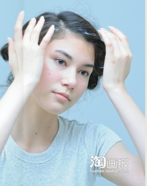 田园<em>长头发造型</em>风超详细<em>少女盘发</em>_gr8ek457_